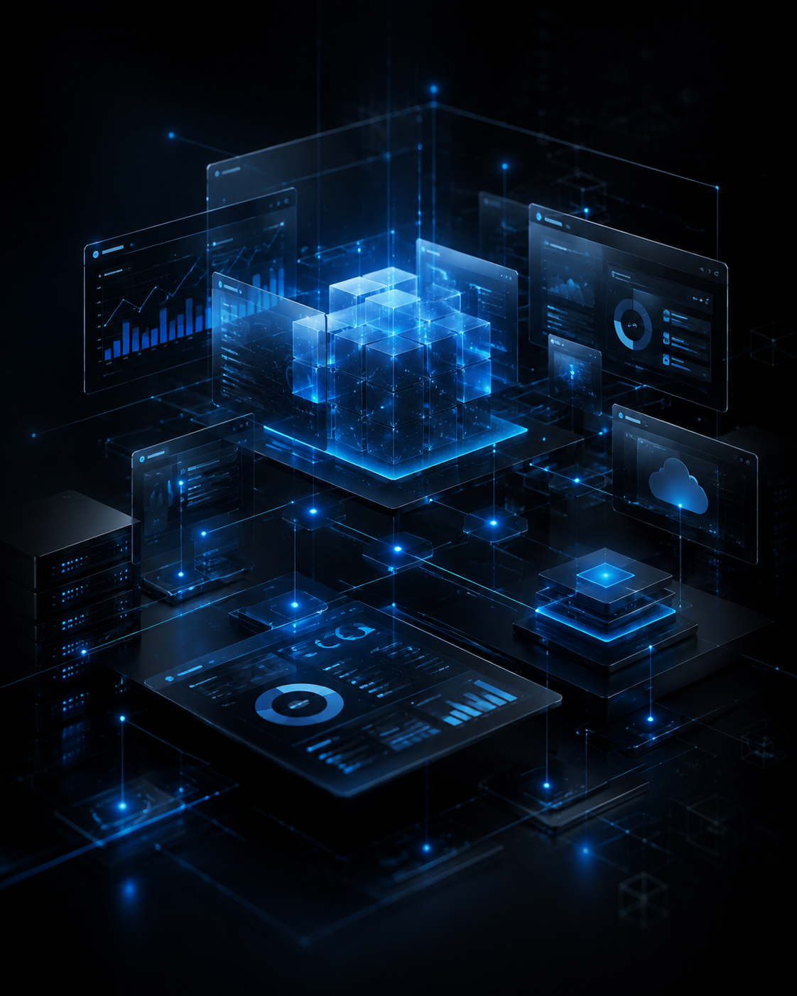 Ecossistema de sistemas, automações e dashboards integrados